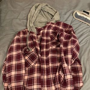 Red flannel with hood